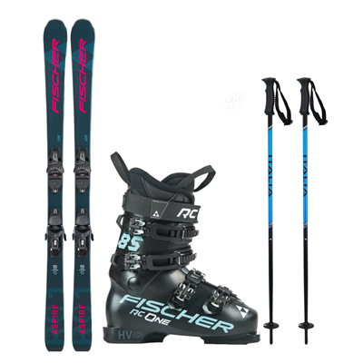 Schiuri Fischer Aspire SLR PRO WS + legături rs 9 gw slr + clăpari Fischer RC ONE + bețe 